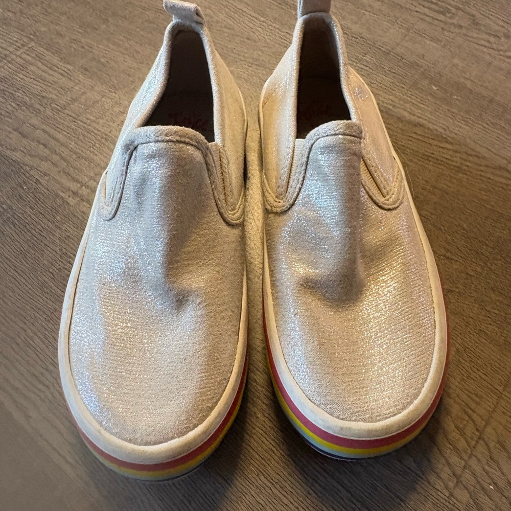 Justice Rainbow Slip on Shoes Size 12